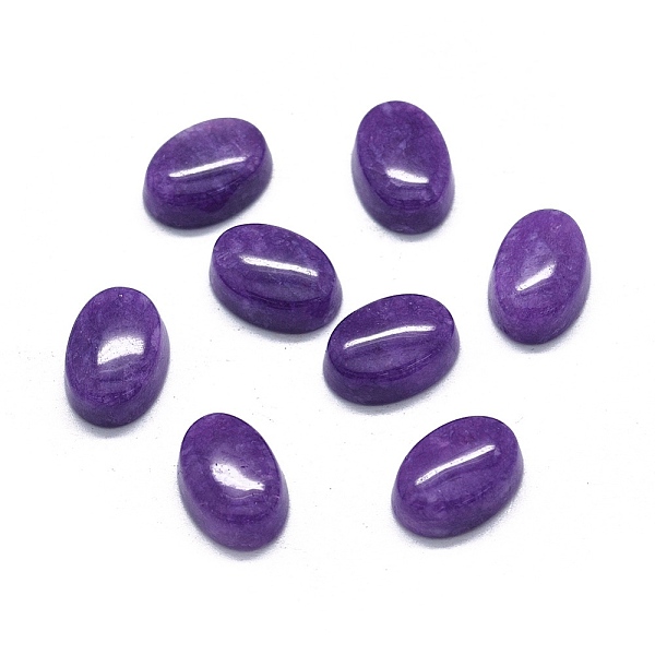 

PandaHall Natural Dyed Jade Cabochons, Oval, 16x12x5.5mm Other Jade Oval Purple