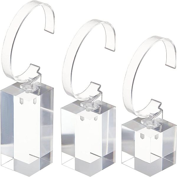 Transparent Plastic Wrist Watch Display Holder
