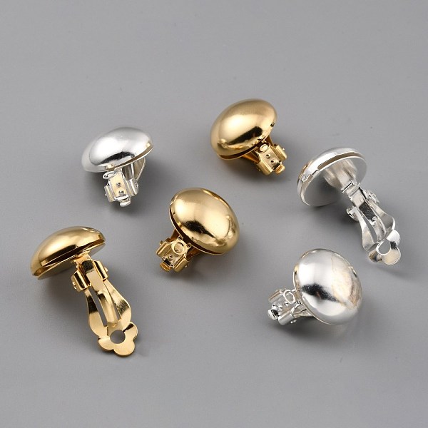 

PandaHall Brass Clip-on Earring Findings, Mixed Color, 23.5x17.5x16mm, Hole: 1.8mm Brass