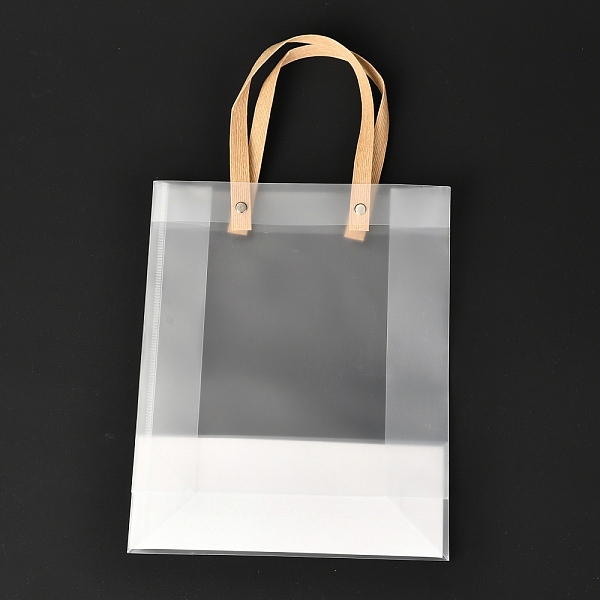 

PandaHall Valentine's Day Rectangle Custom Blank Transparent Tote Bag, Waterproof Plastic Shopping Bags, with Handle, Clear, 37x20cm...