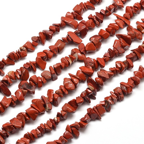 Filamenti Di Perline Rosso Naturale Di Chip Jasper