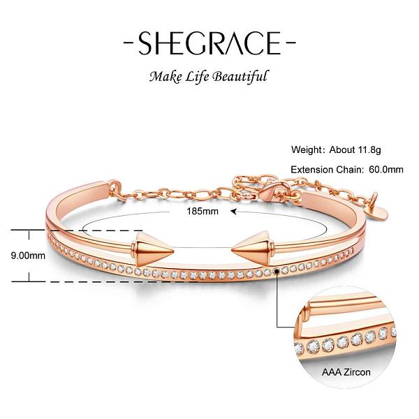 Pulsera Shegrace Chic De Latón Chapado En Oro Real 18k