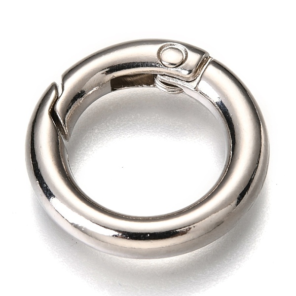 

PandaHall Zinc Alloy Spring Gate Rings, O Rings, Platinum, 20x3.5mm, Inner Diameter: 13mm Alloy