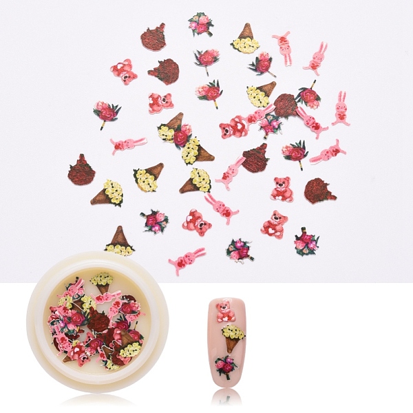 

PandaHall Paper Cabochons, Nail Art Decorations, Mixed Shapes, Hot Pink, 6.5~8.5x4.5~7x0.2mm, about 50pcs/box Paper Mixed Shapes Pink