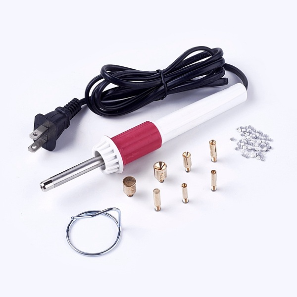 

PandaHall Hotfix Rhinestone Applicator Tool, Type A Plug(US Plug), with Random Color SS16 Rhinestone, White, 18x2.9cm Plastic White