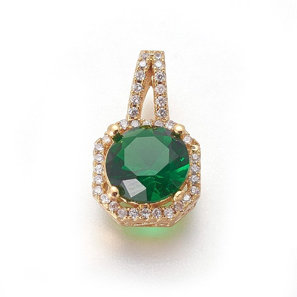 

PandaHall Brass Micro Pave Cubic Zirconia Pendants, Perfume Bottle, Golden, Green, 17.5x10x7mm, Hole: 2.5x6.5mm Brass+Cubic Zirconia Bottle...