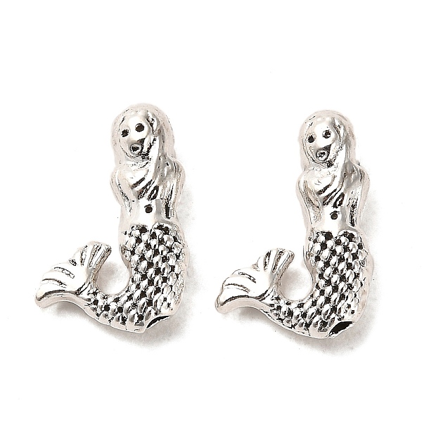 

PandaHall Tibetan Style Alloy Beads, Cadmium Free & Lead Free, Mermaid, Antique Silver, 13x9x4mm, Hole: 1.2mm, about 1333pcs/1000g Alloy...