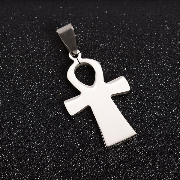 

PandaHall 201 Stainless Steel Ankh Cross Pendants, Stainless Steel Color, 34x20.5x1.5mm, Hole: 4x9mm 201 Stainless Steel Cross
