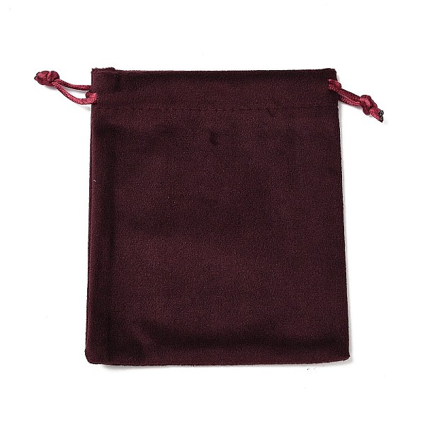 

PandaHall Velvet Jewelry Drawstring Storage Pouches, Rectangle, Dark Red, 13.7x11.6x0.4cm Velvet Rectangle