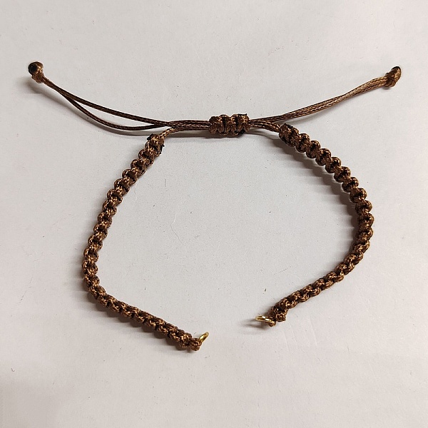 

PandaHall Braided Waxed Polyester Cord Adjustable Link Bracelet Makings, with 304 Stainless Steel Open Jump Rings, Fit for Connector Charm...