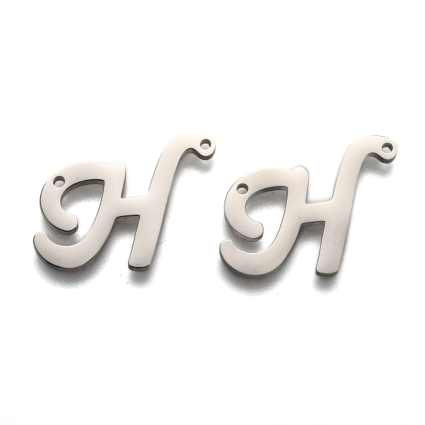 

PandaHall 304 Stainless Steel Links Connectors, Letter, Letter.H, 15x20x1.5mm, Hole: 0.9mm 304 Stainless Steel Letter H