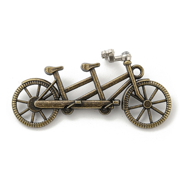 

PandaHall Tibetan Style Alloy Pendants, Bicycle, Antique Bronze, 26x52.5x18mm, Hole: 2.5x2mm Alloy Bicycle