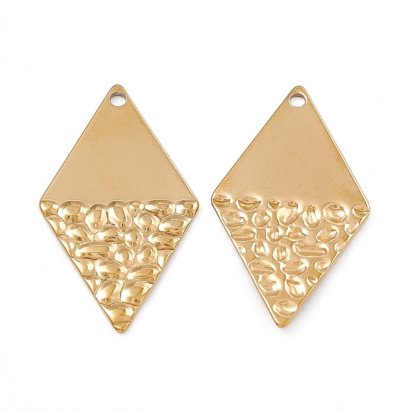 

PandaHall Ion Plating(IP) 304 Stainless Steel Pendants, Rhombus Charm, Real 18K Gold Plated, 32x18x1mm, Hole: 1.5mm 304 Stainless Steel...