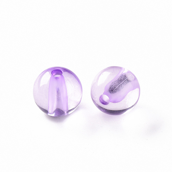 

PandaHall Transparent Acrylic Beads, Round, Lilac, 12x11mm, Hole: 2.5mm, about 566pcs/500g Acrylic Round Purple