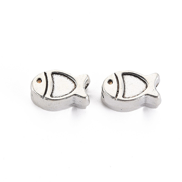 

PandaHall Tibetan Style Alloy Beads Enamel Rhinestone Settings, Large Hole Beads, Cadmium Free & Lead Free, Fish, Antique Silver, Fit For...