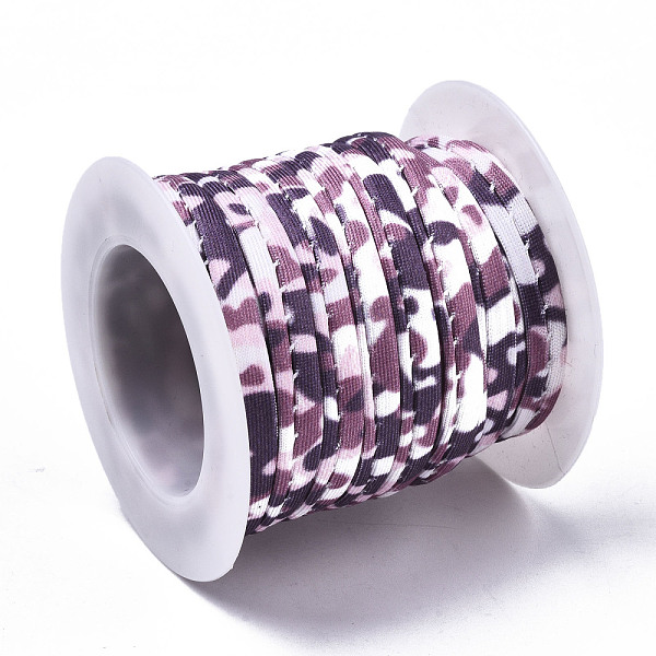 

PandaHall Flat Polyester Elastic Cord, Webbing Garment Sewing Accessories, Old Lace, 5mm, about 3.28 yards(3m)/roll Elastic Fibre Flat