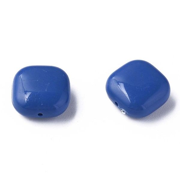 

PandaHall Opaque Acrylic Beads, Square, Royal Blue, 15x15x7.5mm, Hole: 1.2mm, about 375pcs/500g Acrylic Square