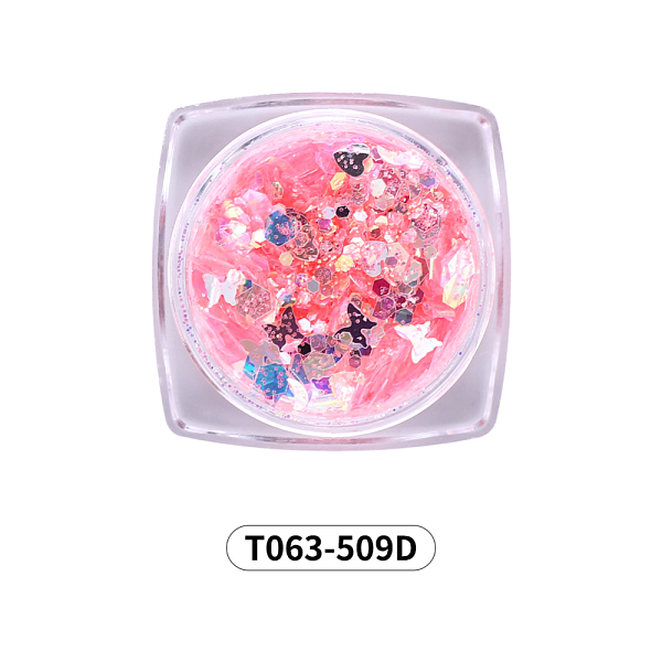 

PandaHall Shiny Nail Art Decoration Accessories, with Glitter Powder and Sequins, DIY Sparkly Paillette Tips Nail, Light Salmon...