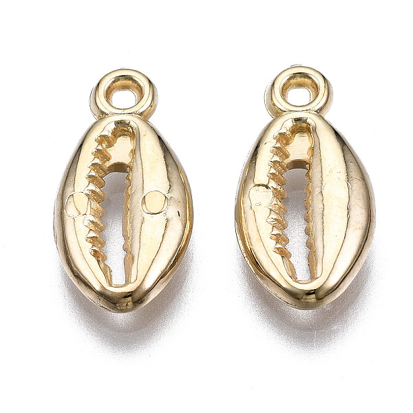 

PandaHall CCB Plastic Pendants, Shell, Light Gold, 17x8mm Plastic Shell Shape