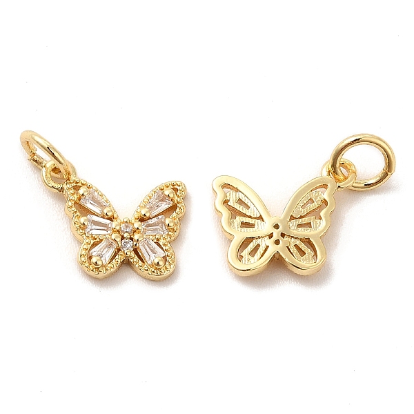 

PandaHall Rack Plating Brass Micro Pave Cubic Zirconia Charms, Butterfly Charm, with Jump Ring, Long-Lasting Plated, Lead Free & Cadmium..., Clear