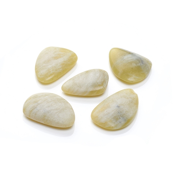 

PandaHall Natural Lemon Jade Beads, No Hole/Undrilled, Teardrop, 37~42.5x25~30x8~9.5mm Lemon Jade Teardrop