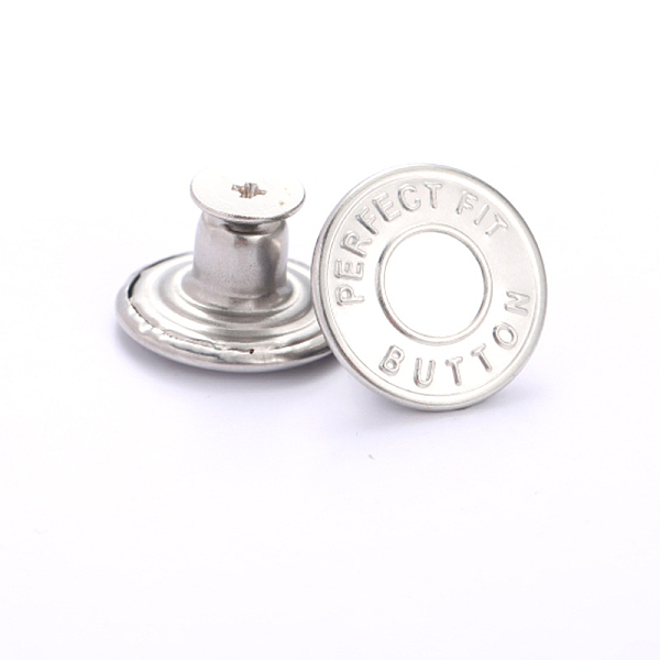 

PandaHall Alloy Button Pins for Jeans, Nautical Buttons, Garment Accessories, Round with Word, Platinum, 17mm Alloy Round