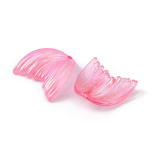 

PandaHall Fishtail Shape Transparent Acrylic Pendants, AB Color, Hot Pink, 27.5x25.5x5mm, Hole: 1.8mm Acrylic Fish