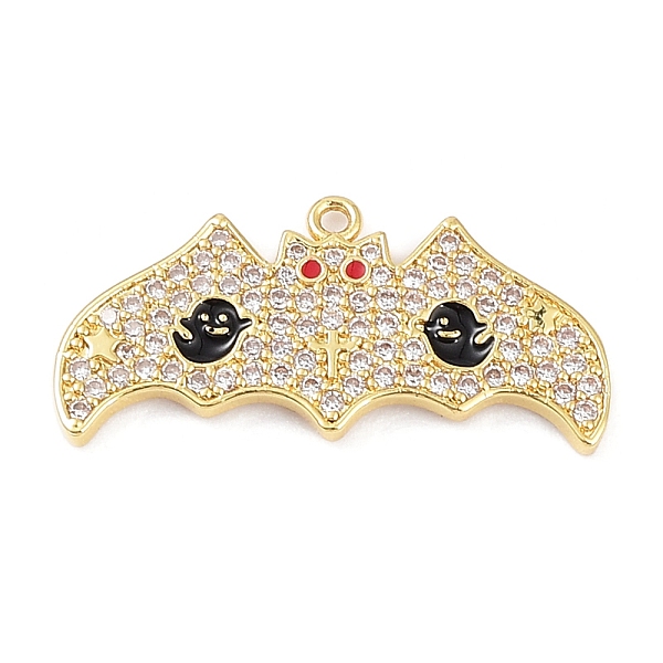 

PandaHall Rack Plating Brass Cubic Zirconia Pendants, Lead Free & Cadmium Free, Long-Lasting , Bat Charm, Real 18K Gold Plated...
