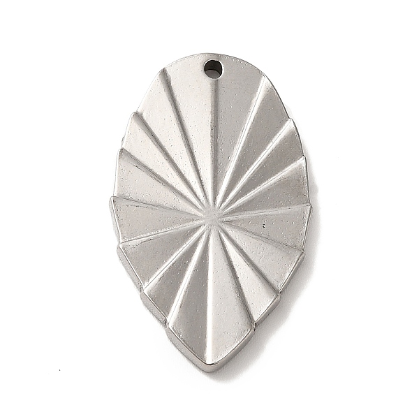 

PandaHall 304 Stainless Steel Pendants, Leaf Charm, Stainless Steel Color, 30x18x2mm, Hole: 1.4mm 304 Stainless Steel Leaf
