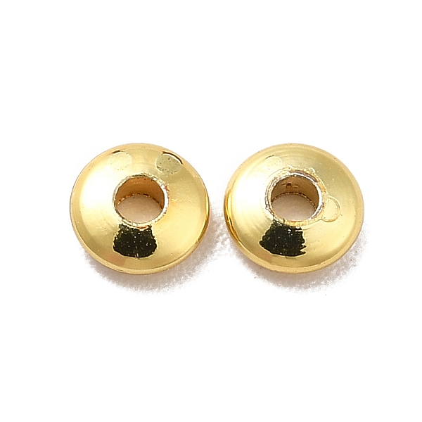 

PandaHall Rack Plating Brass Beads, Donut, Golden, 4x1.5mm, Hole: 1.2mm. Brass Donut