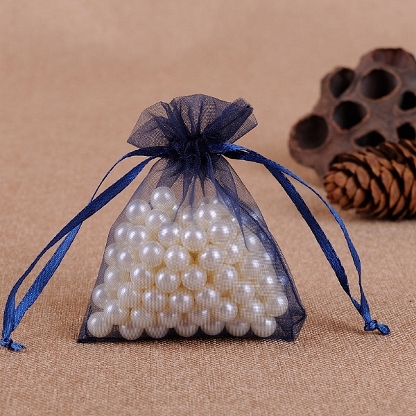 

PandaHall Organza Jewellery Storage Pouches, Wedding Favour Party Mesh Drawstring Gift Bags, Rectangle, Midnight Blue, 9x7cm Organza...