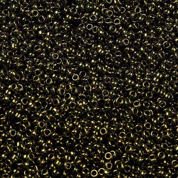 

PandaHall MIYUKI Round Rocailles Beads, Japanese Seed Beads, 15/0, (RR307) Dark Topaz Gold Luster, 1.5mm, Hole: 0.7mm, about 5555pcs/10g..., Brown
