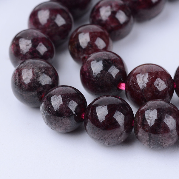 

PandaHall Natural Garnet Beads Strands, Round, 4~4.5mm, Hole: 0.8mm, about 96pcs/strand, 15.5 inch Garnet Round