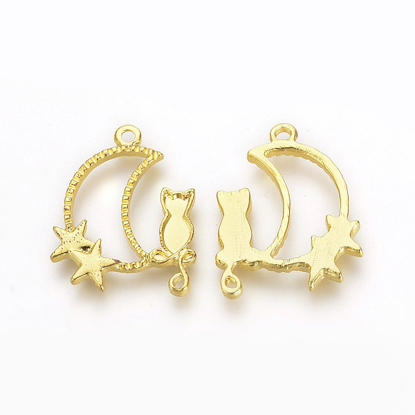 

PandaHall Tibetan Style Alloy Open Back Bezel Pendants, For DIY UV Resin, Epoxy Resin, Pressed Flower Jewelry, Moon, Star and Bird, Golden...