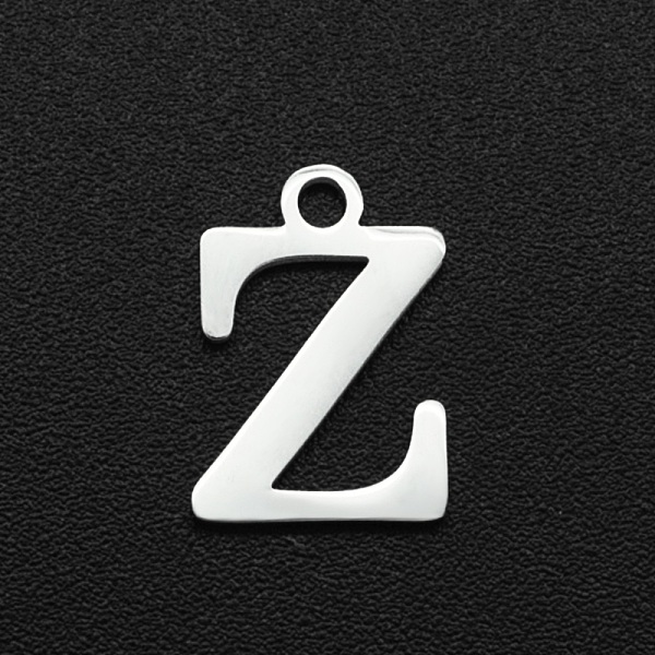 

PandaHall 201 Stainless Steel Charms, Laser Cut, Letter, Stainless Steel Color, Letter.Z, 12x8x1mm, Hole: 1.5mm 201 Stainless Steel Letter Z