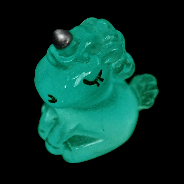 

PandaHall Luminous Resin Unicorn Ornament, Glow in the Dark Minifigure Cartoon Unicorn Display Decoration, Light Blue, 24.5x12x19mm Resin...