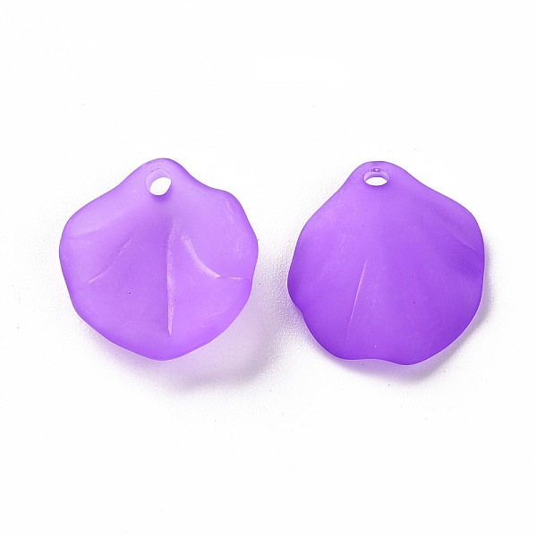 

PandaHall Transparent Frosted Acrylic Pendants, Petaline, Blue Violet, 16x14.5x3mm, Hole: 1.6mm Acrylic Petaline