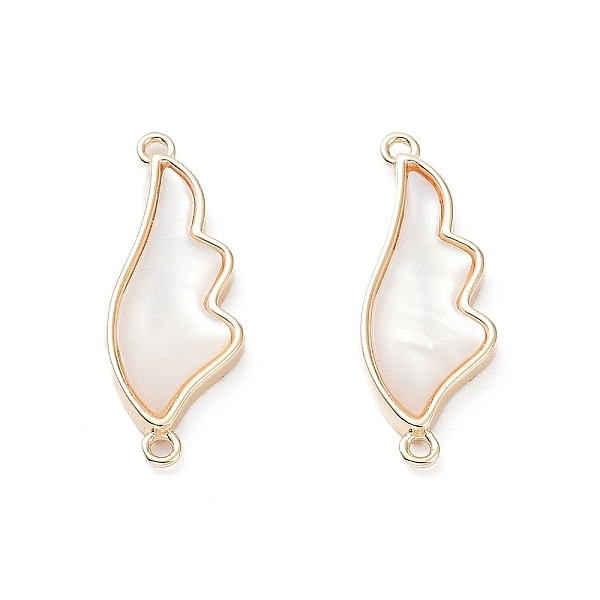 

PandaHall Natural Shell Connector Charms, Wing Links with Rack Plating Brass Findings, Long-Lasting Plated, Real 18K Gold Plated, 27x9.5x3mm...