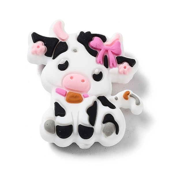 

PandaHall Cattle Silicone Beads, DIY Nursing Necklaces Making, Pearl Pink, 27.5x26x9mm, Hole: 2mm Silicone Cattle
