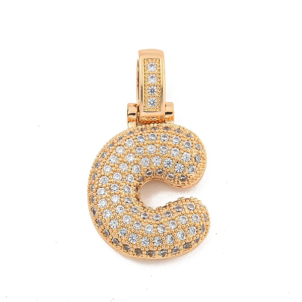Pendenti in zirconi cubici trasparenti in micro pavè di ottone