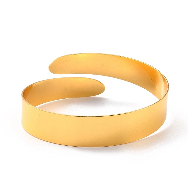 

PandaHall Plain Upper Arm Cuff Band, Alloy Open Armlets Bangle for Girl Women, Golden, Inner Diameter: 3-1/4 inch(8.3cm) Alloy