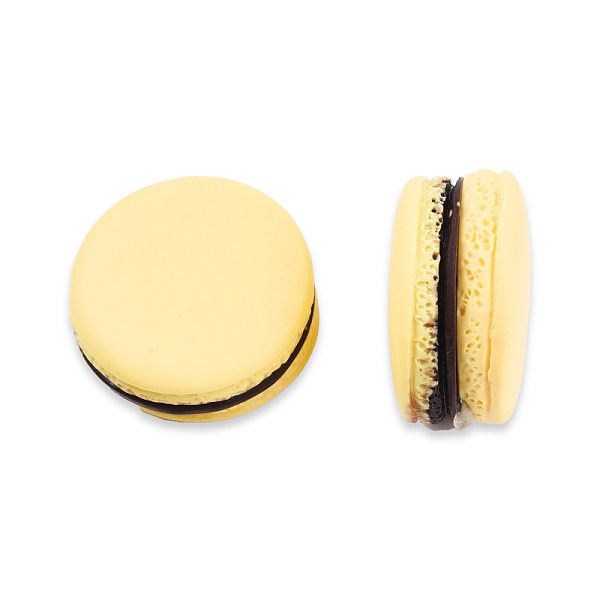

PandaHall Opaque Resin Cabochons, Macaron, Champagne Gold, 23x13.5mm Resin Food