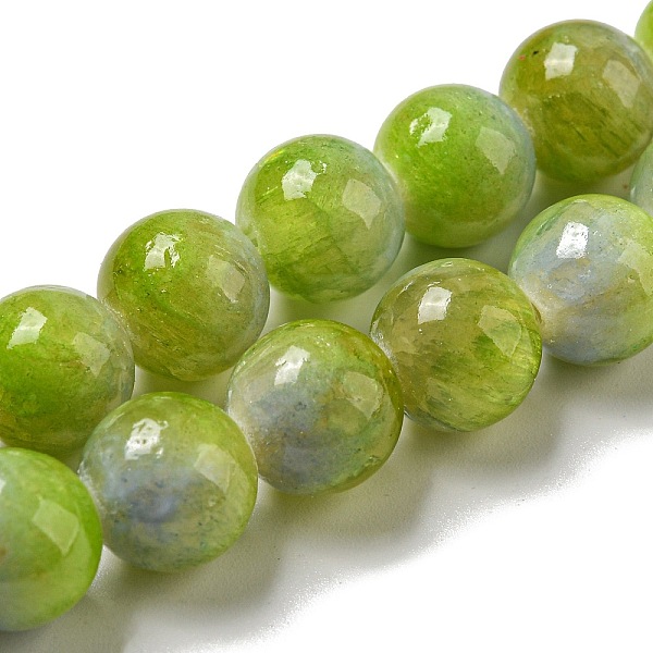 

PandaHall Dyed Natural White Jade Beads Strands, Round, Yellow Green, 9.5~10mm, Hole: 1.2mm, about 40pcs/strand, 15.94 inch(40.5cm) White...