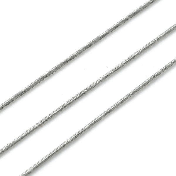 PandaHall Core Spun Elastic Cord, for DIY Jewelry Making, Gray, 1mm, about 22m/bundle Elastic Fibre Round Gray PandaHall Core Spun Elastic Cord, for DIY Jewelry Making, Gray, 1mm, about 22m/bundle Elastic Fibre Round Gray