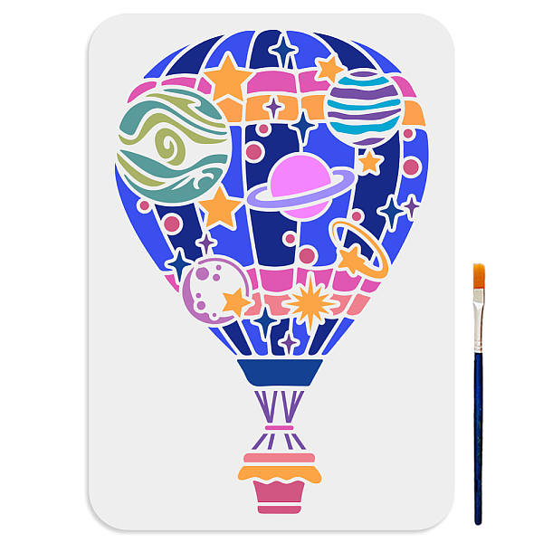 

PandaHall MAYJOYDIY US 1Pc PET Hollow Out Drawing Painting Stencils, for DIY Scrapbook, Photo Album, with 1Pc Art Paint Brushes, Hot Air...