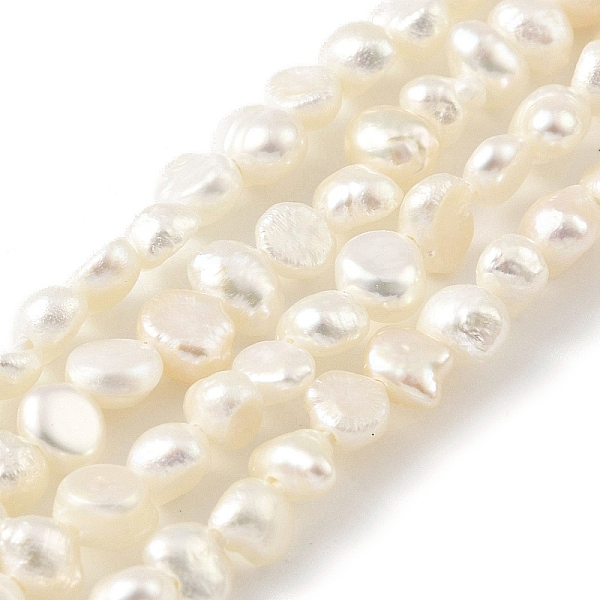 

PandaHall Natural Cultured Freshwater Pearl Beads Strands, Two Sides Polished, Grade 4A, Floral White, 3~4mm, Hole: 0.5mm, about...