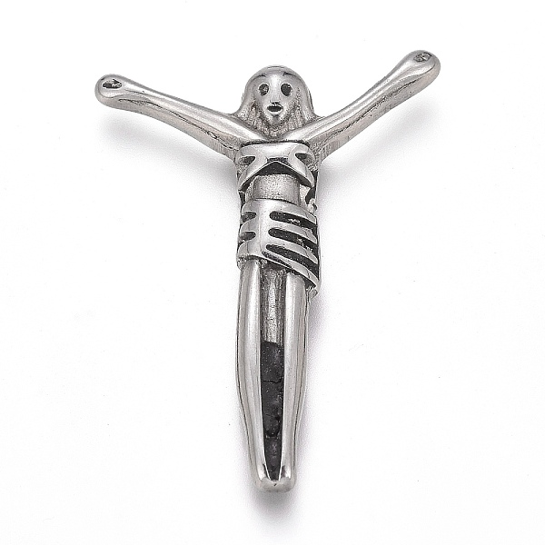 

PandaHall Easter Theme 304 Stainless Steel Cabochons, Jesus, for Crucifix Cross Pendant Making, Stainless Steel Color, 25x18.5x3mm 304...