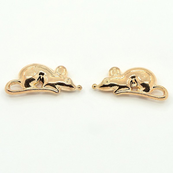 

PandaHall Alloy Animal Mouse Rat Charms Pendants, Rose Gold, 18x8x3mm, Hole: 3x1mm Alloy Mouse