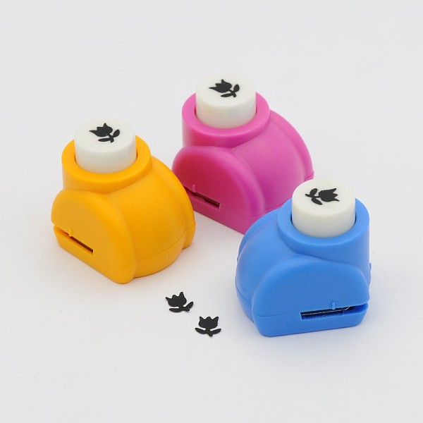 

PandaHall Mini Plastic Craft Punch Sets for Scrapbooking & Paper Crafts, Flower, Random Single Color or Random Mixed Color, 33x26x31mm...