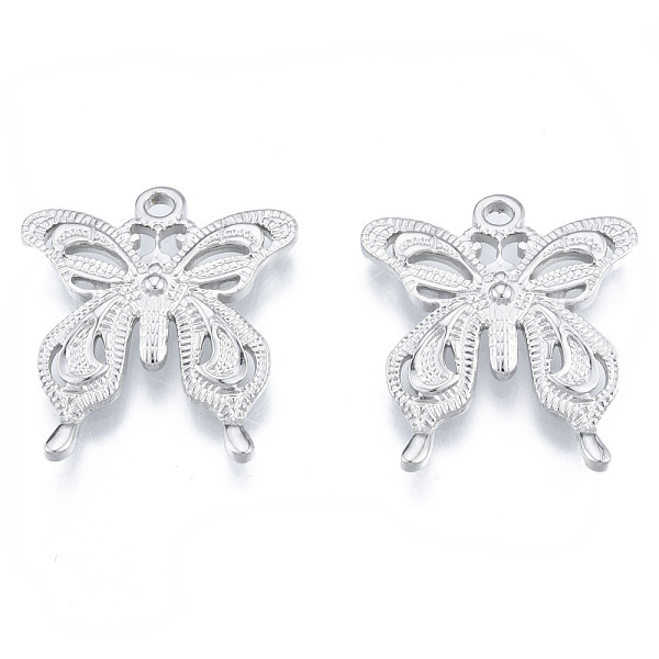 

PandaHall 304 Stainless Steel Pendants, Butterfly, Stainless Steel Color, 26.5x24x3.5mm, Hole: 2mm 304 Stainless Steel Butterfly